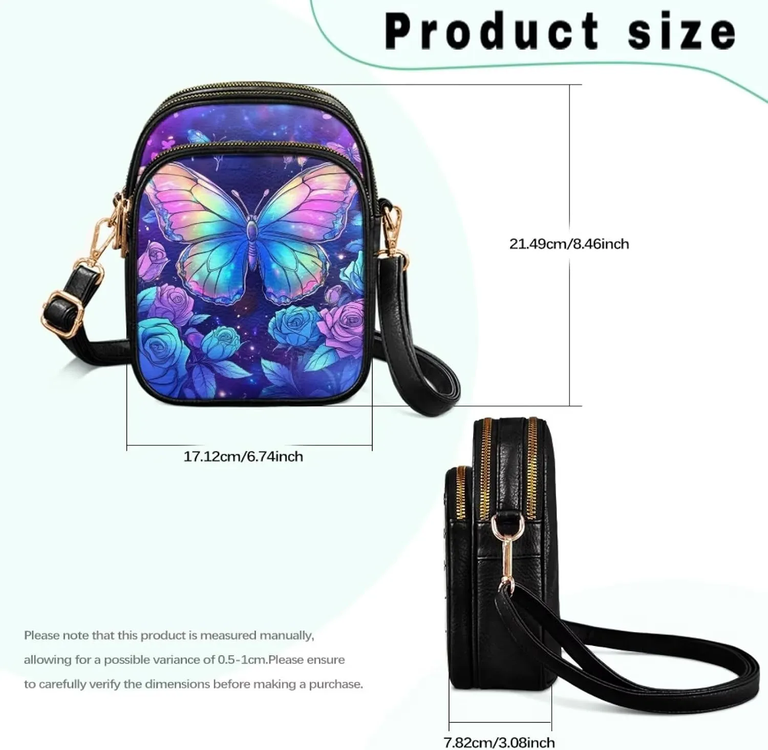 Leather Satchel Bags for Women Crossbody Mini Messenger Bag for Cell Phone Travel Outdoor Hiking