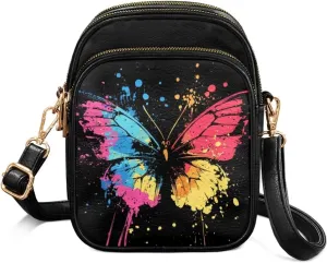 Leather Satchel Bags for Women Crossbody Mini Messenger Bag for Cell Phone Travel Outdoor Hiking