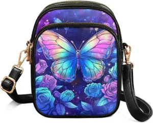 Leather Satchel Bags for Women Crossbody Mini Messenger Bag for Cell Phone Travel Outdoor Hiking