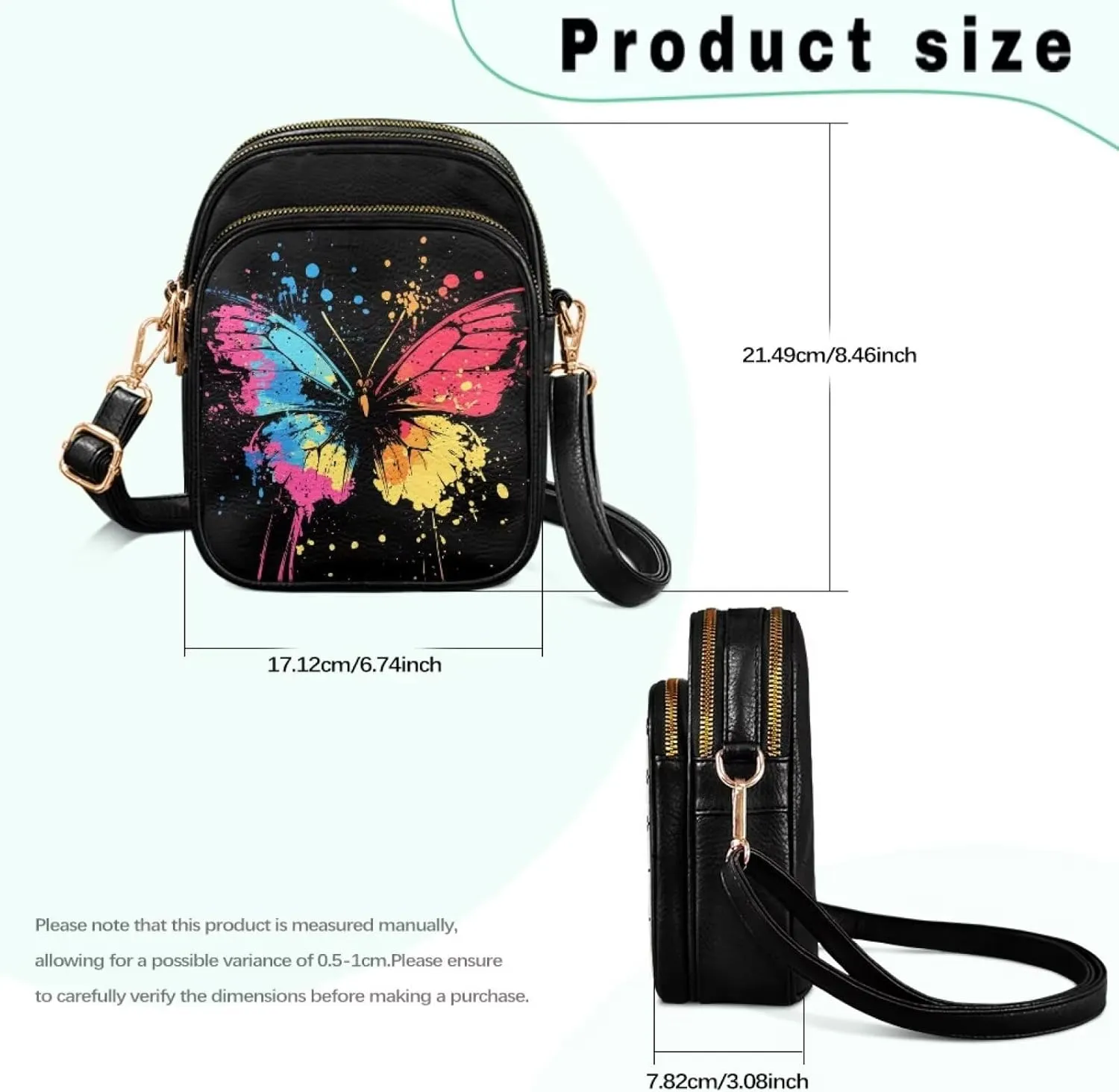 Leather Satchel Bags for Women Crossbody Mini Messenger Bag for Cell Phone Travel Outdoor Hiking