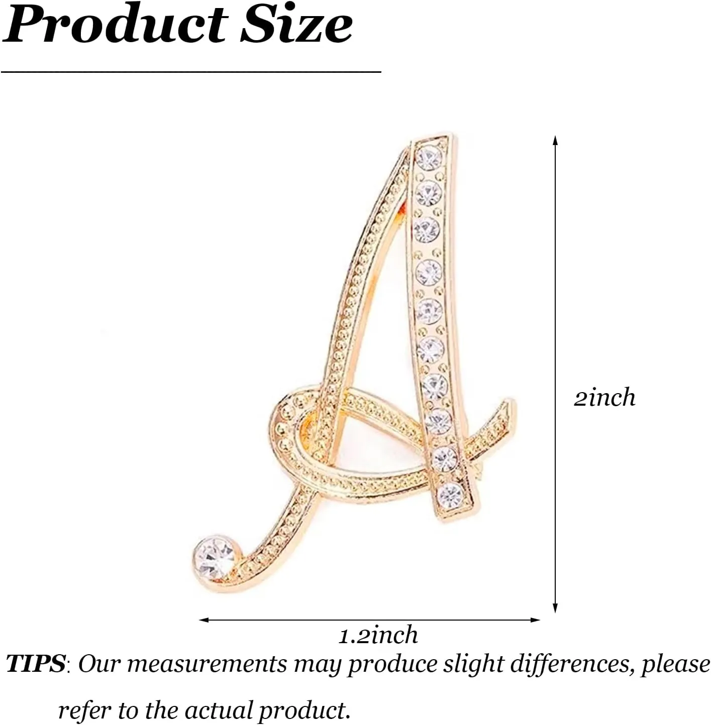 Letter Brooch Pins Initial Rhinestone Brooches and Pins for Women Charms Crafts Jewelry Christmas Stockings Stuffers