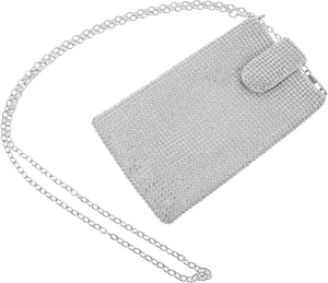 LIFKOME Delicate Evening Bag Women's Rhinestone Clutch Fashionable Tote Bag for Women Wedding Party Accessory