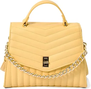 Like Dreams Classic Fashion Purses for Women Quilted Vegan Leather Satchel Top Handle Handbag