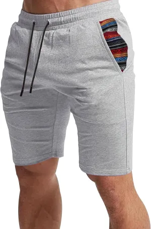 Loopory Men's Casual Drawstring Shorts Running Fitness Exercise&Gym - Beach Stretch Colored Shorts-Slim Fit Shorts