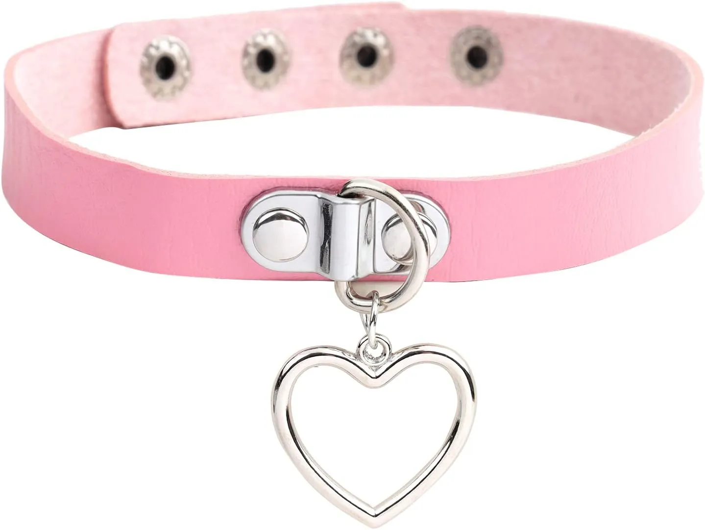 Manfnee Women's Punk Goth Choker Collar Necklace PU Leather Spike Studded Heart Vintage Choker Set