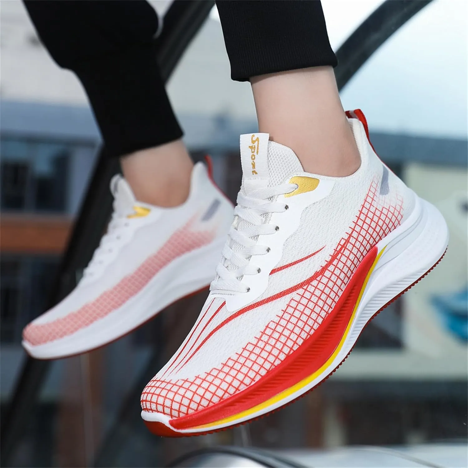 Men's Athletic Running Shoes Lightweight Mesh Walking Shoes Workout Trail Sneakers Outdoor Jogging Shoes for Men