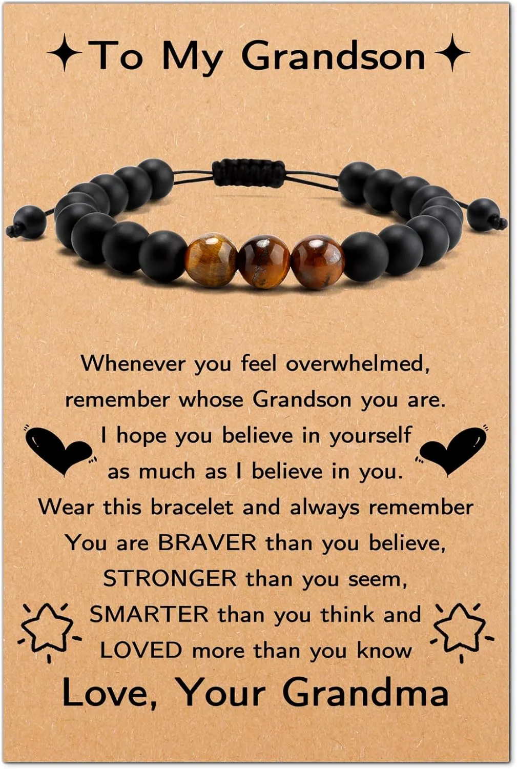 Men's Beads Bracelet, Christmas Stocking Stuffer