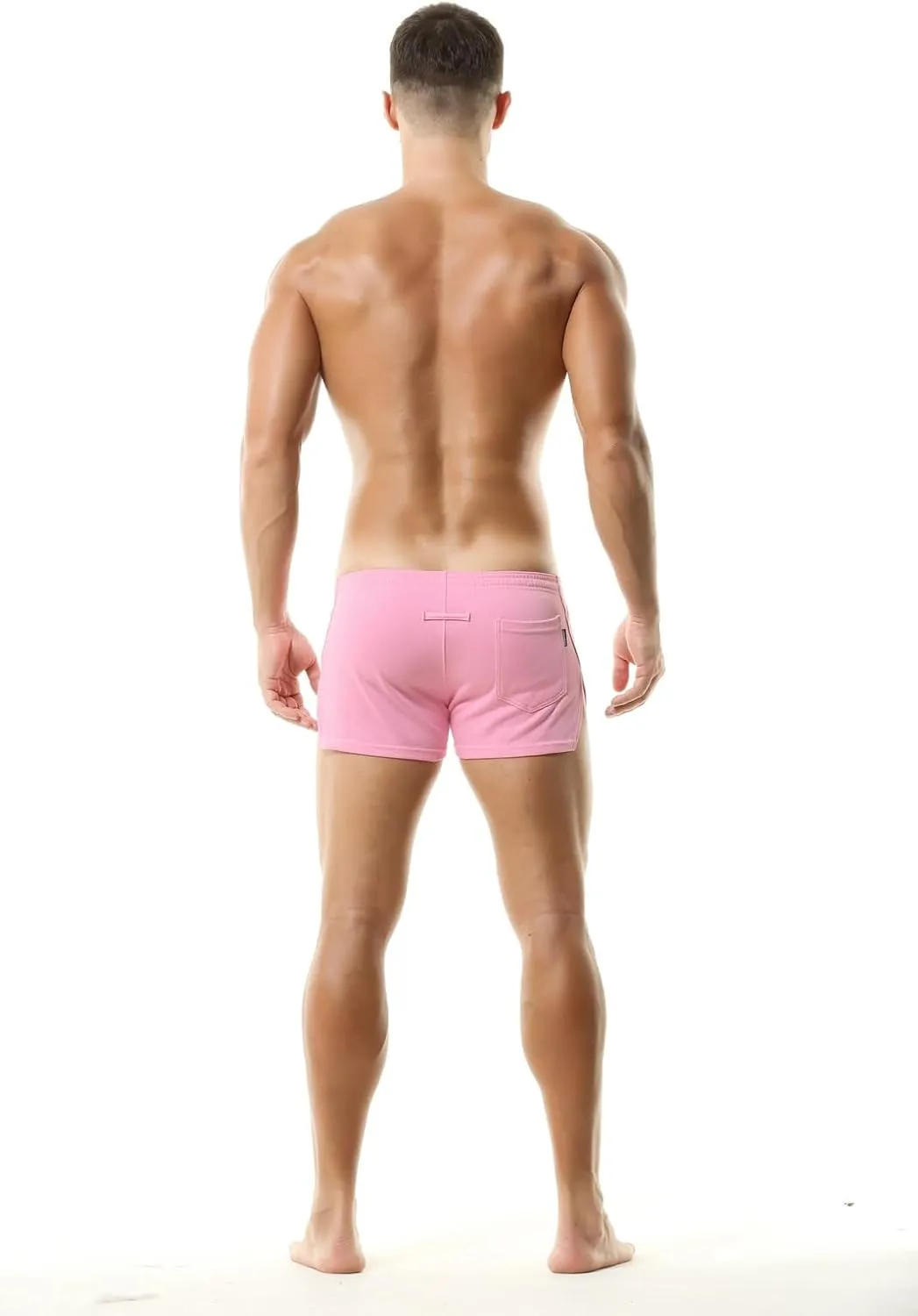 Men's Boxer Shorts Cotton Lounge Shorts Split Side Casual Activewear Solid Workout Shorts with Pockets