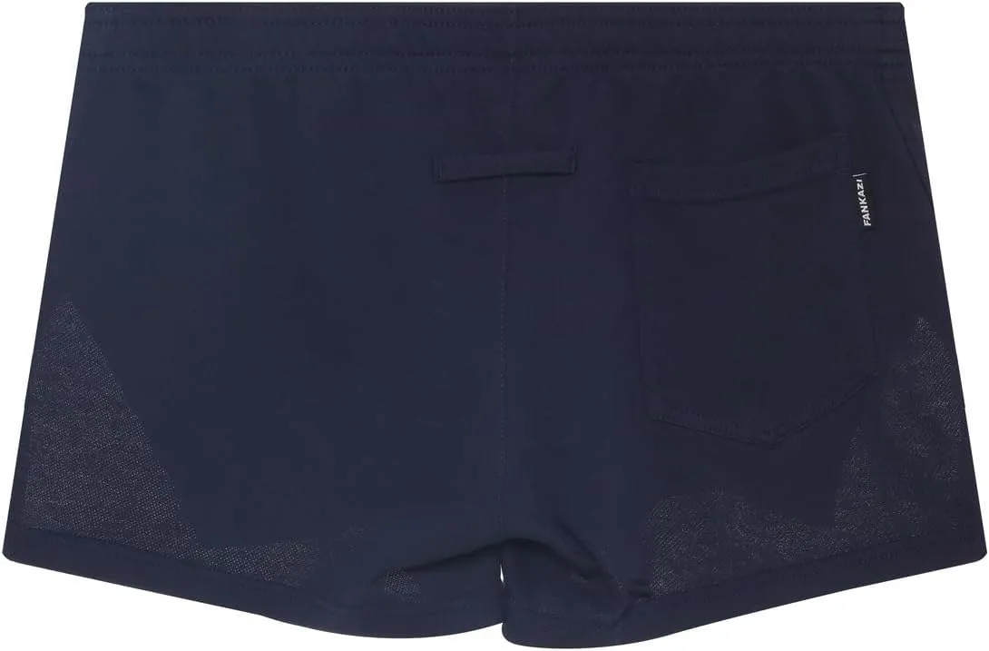 Men's Boxer Shorts Cotton Lounge Shorts Split Side Casual Activewear Solid Workout Shorts with Pockets