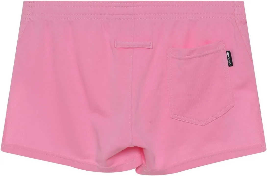 Men's Boxer Shorts Cotton Lounge Shorts Split Side Casual Activewear Solid Workout Shorts with Pockets