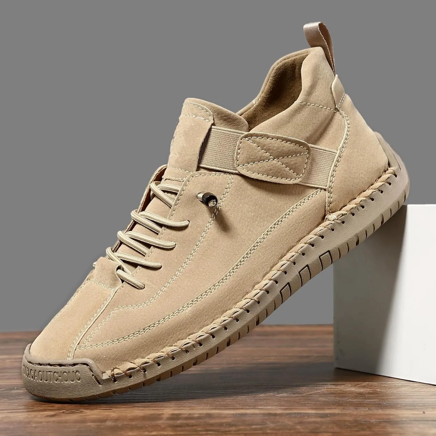 Mens Casual Leather Shoes Ankle Chukka Boots Slip On Lightweight Loafers Women's Fashion Sneakers Lightweight Dress Walking Driving Shoes Business Working Office Shoe Comfortable Handmade Unisex