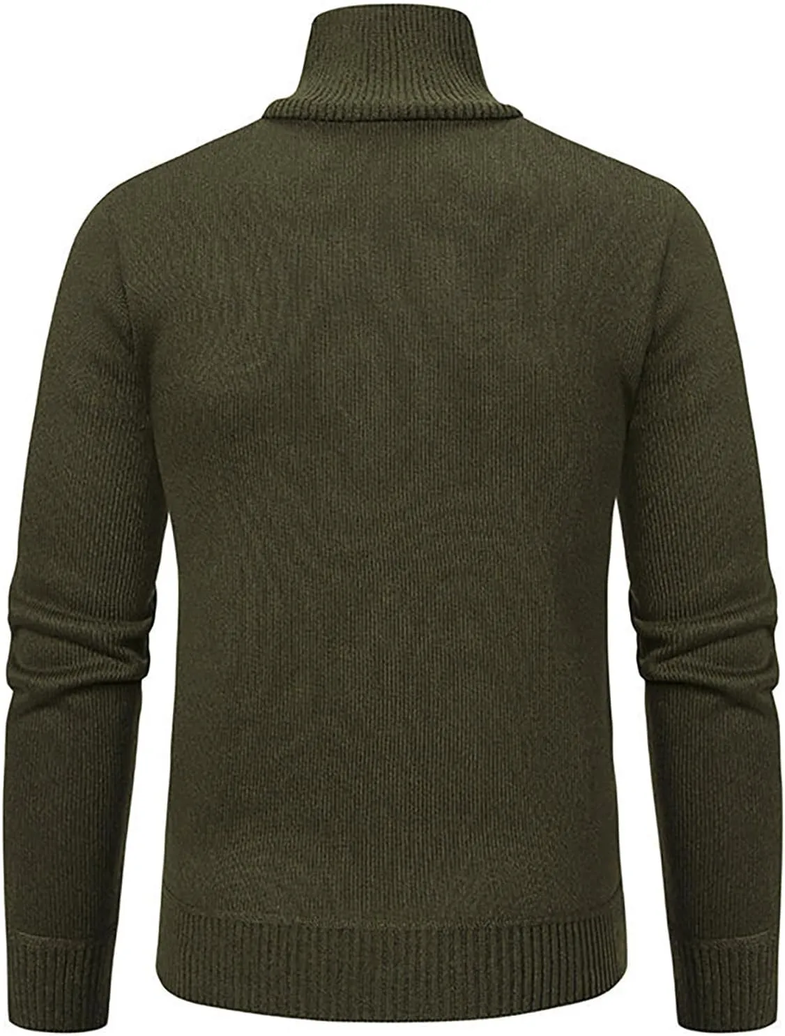 Men's Casual Sweater Zip Pullover Knitted Dress Sweaters Slim Fit Mock Neck Long Sleeve Casual Sweater Tops, M-3XL