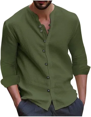 Mens Dress Shirts Long Sleeve Button Down Stretch Shirts Formal Wedding Prom Slim Fit Button Down Shirts Plus Size