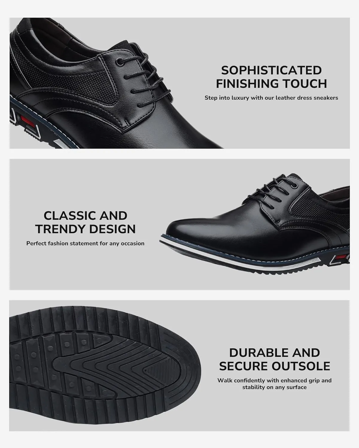 Mens Dress Shoes Casual Business Oxford Derby Orthopedic Leather Shoes Comfortable Walking Shoes Office Loafers Work Flats