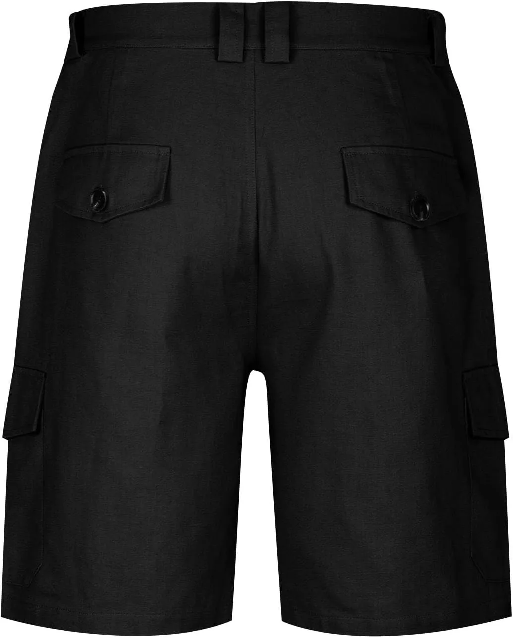 Men's Hiking Cargo Shorts Casual Lightweight Elastic Waist Bermuda Shorts Summer Outdoor Shorts with Multi Pockets