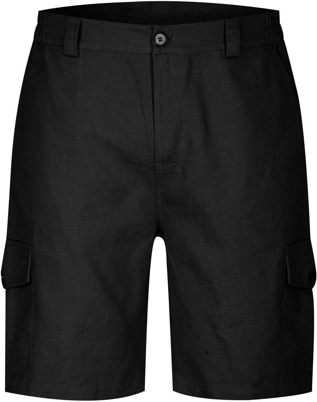 Men's Hiking Cargo Shorts Casual Lightweight Elastic Waist Bermuda Shorts Summer Outdoor Shorts with Multi Pockets