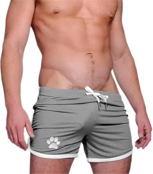 Men's Running Shorts Summer Casual Drawstring Beach Shorts Gym Workout Athletic Sports Shorts with Pockets