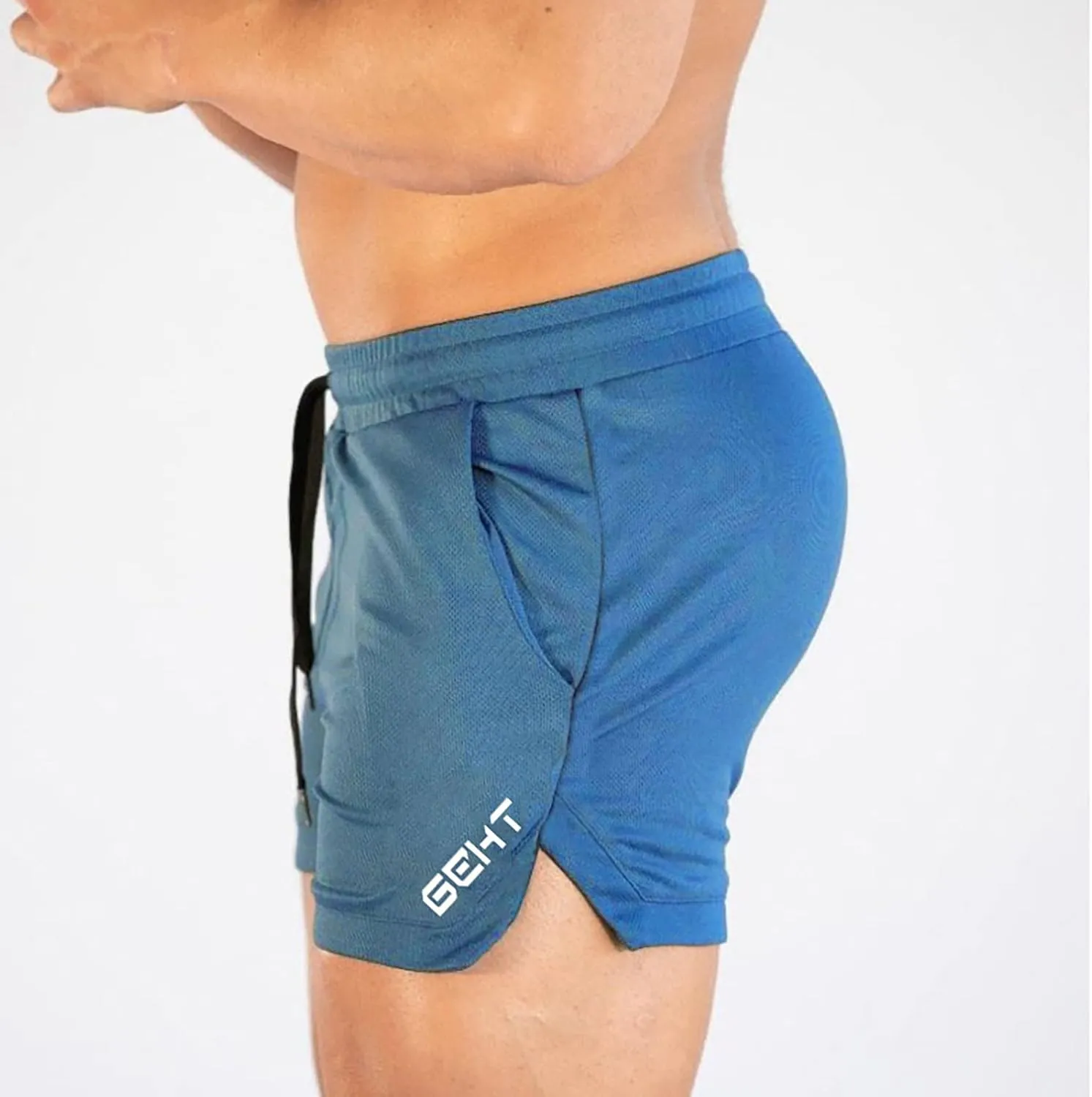 Men's Shorts Drawstring Bodybuilding Shorts with Pockets Baggy Short Bottoms Gym Workout Athletic Shorts for Men