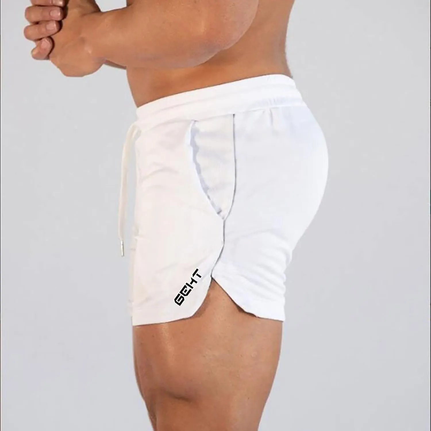 Men's Shorts Drawstring Bodybuilding Shorts with Pockets Baggy Short Bottoms Gym Workout Athletic Shorts for Men