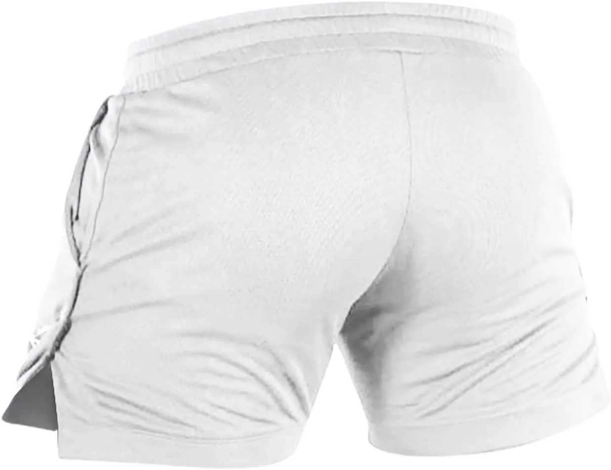 Men's Shorts Drawstring Bodybuilding Shorts with Pockets Baggy Short Bottoms Gym Workout Athletic Shorts for Men