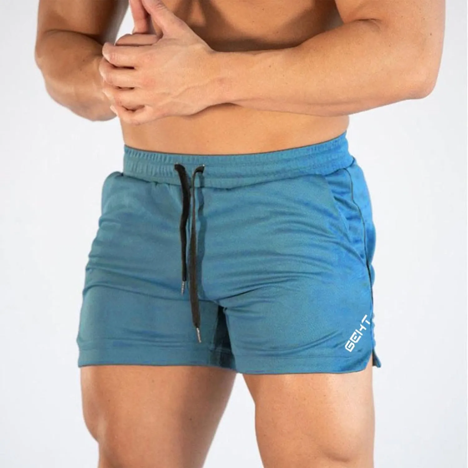 Men's Shorts Drawstring Bodybuilding Shorts with Pockets Baggy Short Bottoms Gym Workout Athletic Shorts for Men