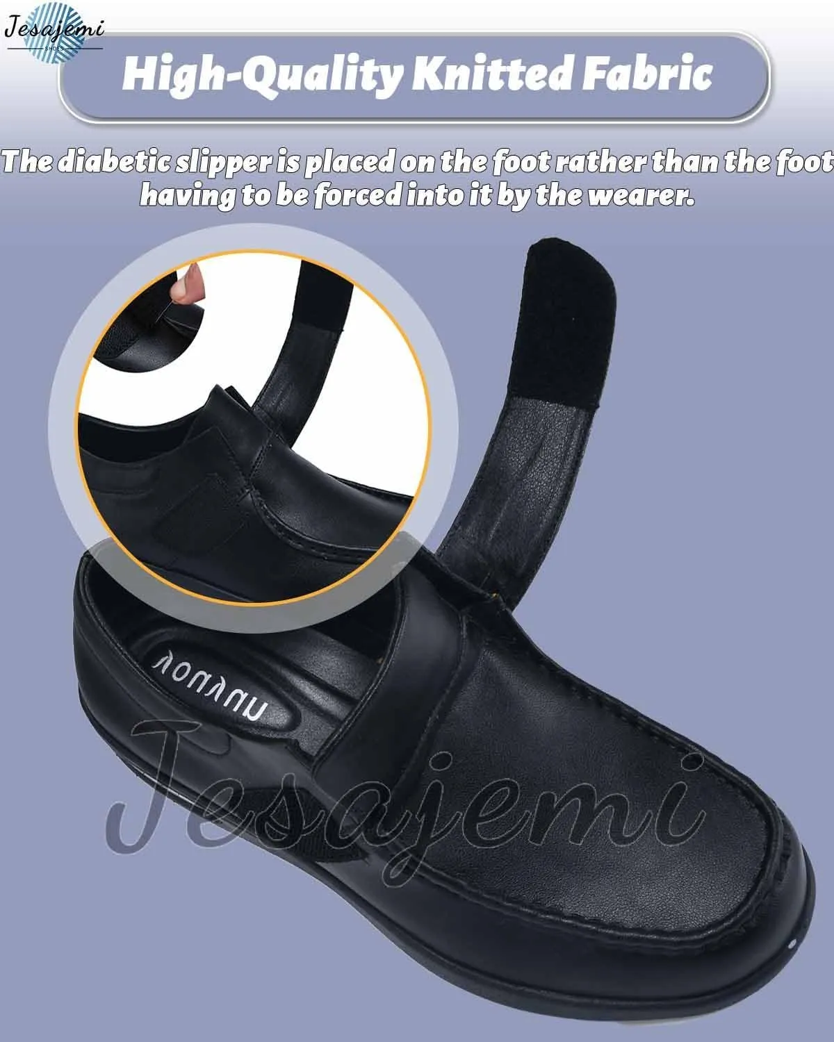 Men's Slip-On Orthopedic Walking Shoes | Waterproof PU Leather Trainers for Running, Gym, and Tennis
