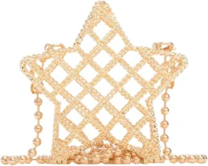 Mini Star Acrylic Clutch Purse for Women Cute Evening Bag Delicate Removable Chain Handbag Lipstick Bag for Party
