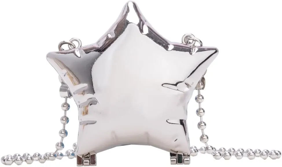 Mini Star Acrylic Clutch Purse for Women Cute Evening Bag Delicate Removable Chain Handbag Lipstick Bag for Party