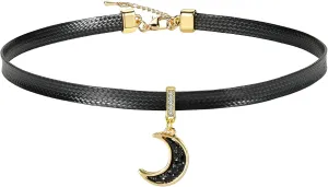 MOOSKI Black Choker Necklace for Women,Adjustable Leather Velvet Choker Collar Pendant Necklace, Goth Jewelry Gifts.
