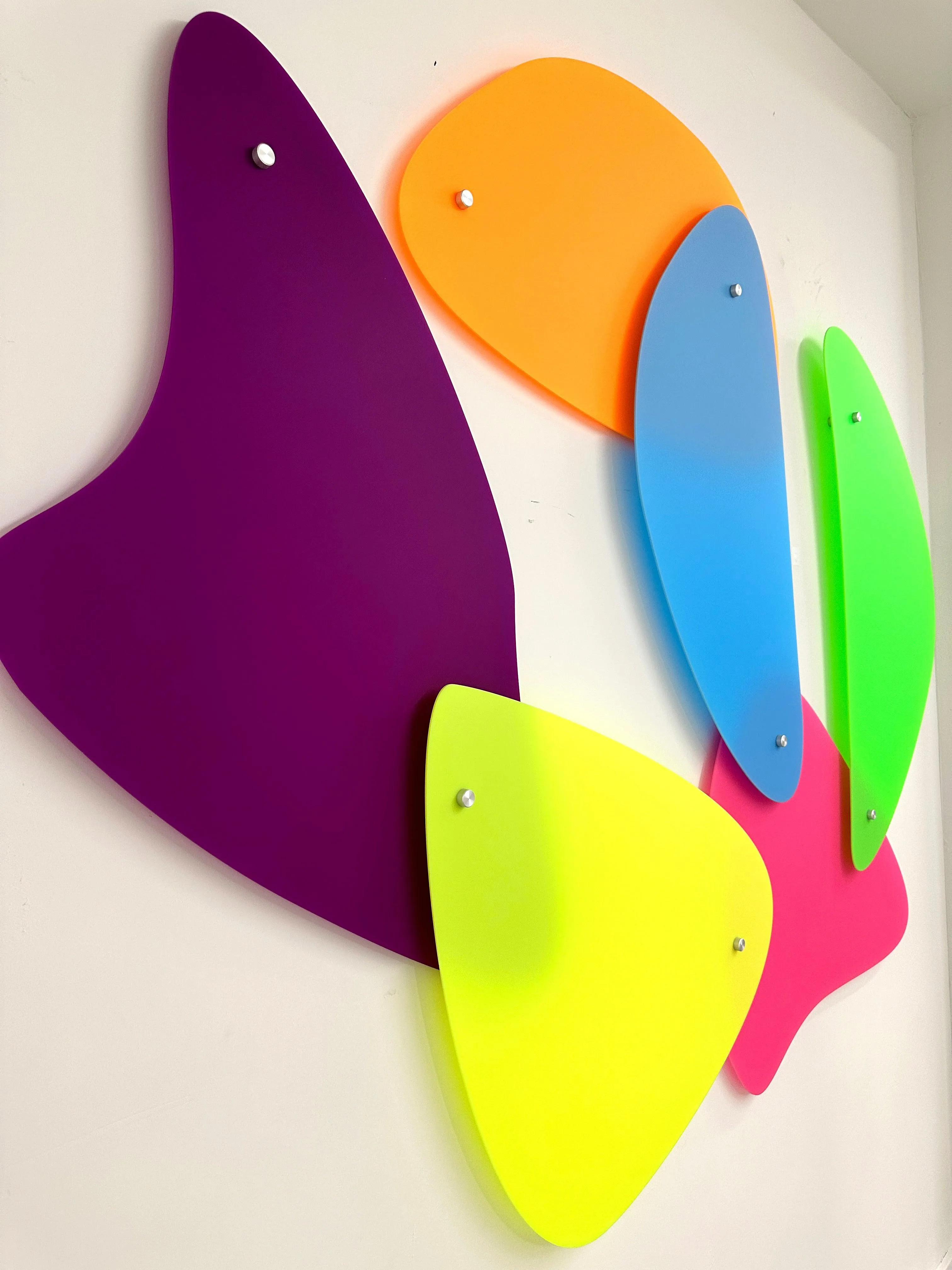 Neon Mosaic Extra Large Wall Sculpture Printed