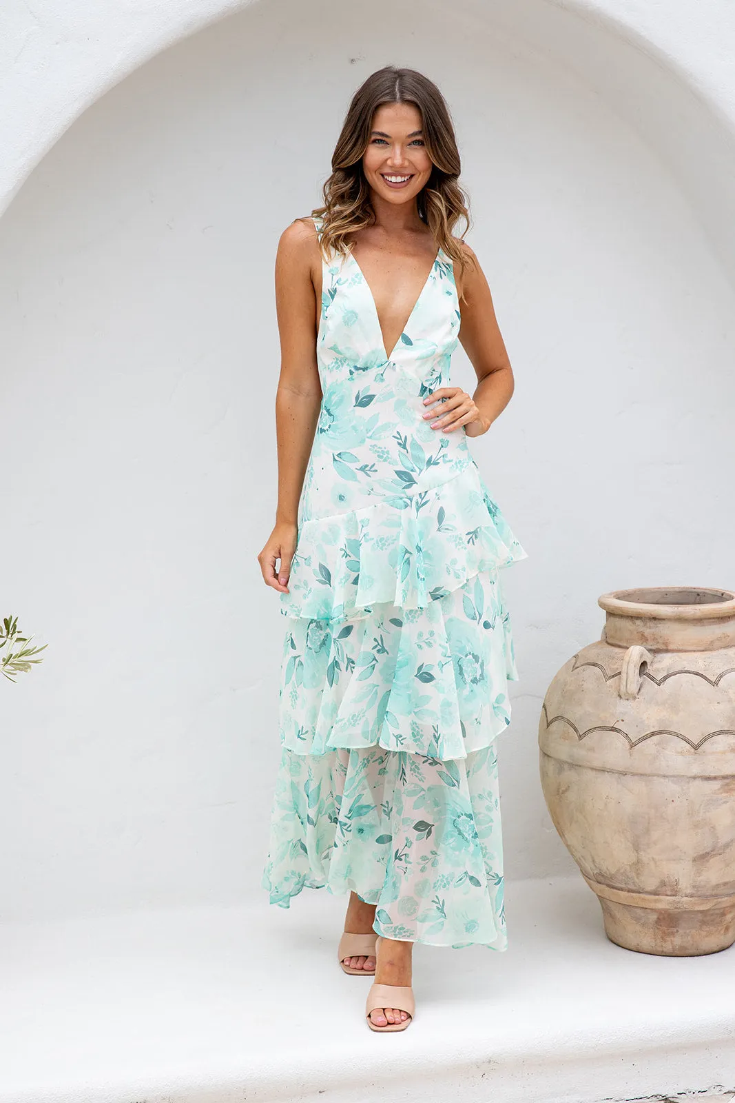 Niana Maxi Dress- Light Green