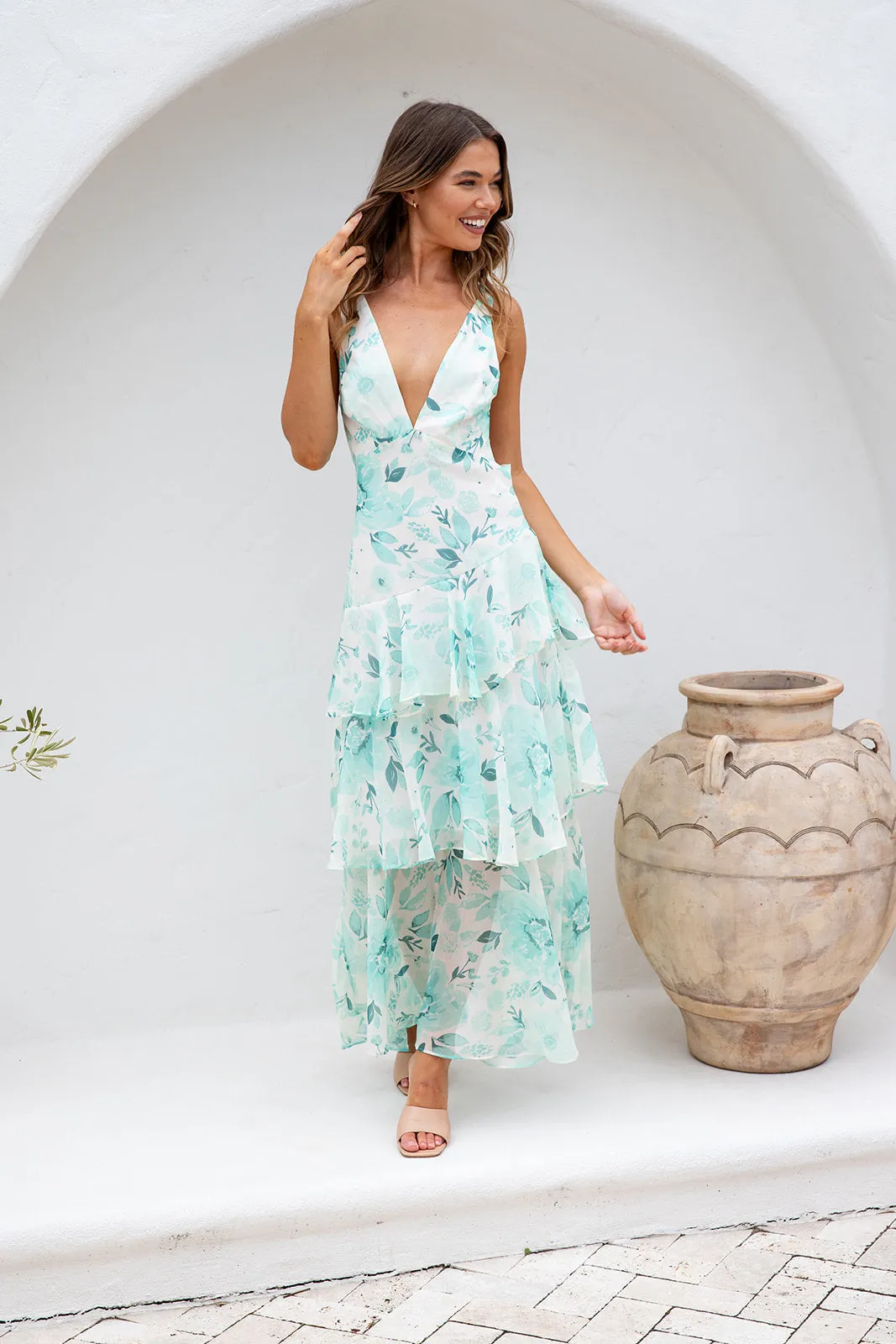Niana Maxi Dress- Light Green
