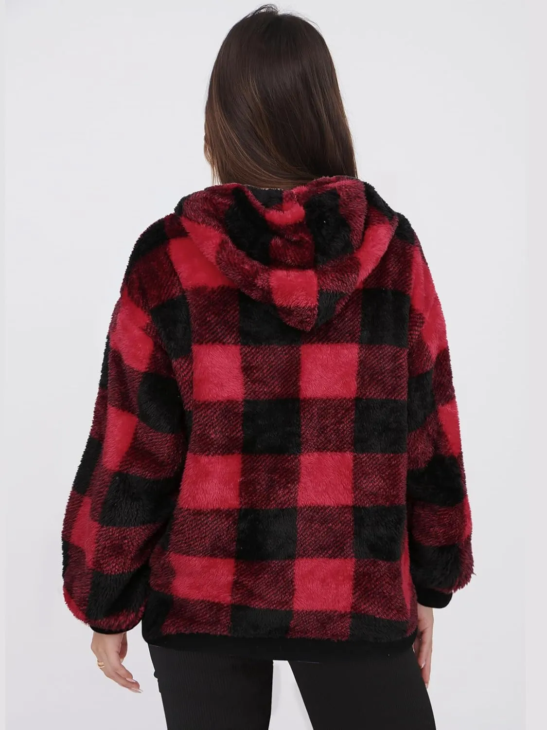 NIeyook Sherpa Fleece Hoodies for Women Fuzzy Oversized Zip up Hoodie with Pockets Casual Pullover Hooded Sweatshirt