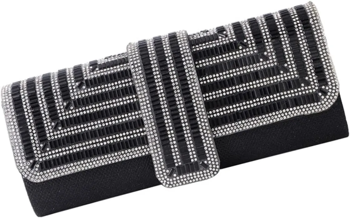 NOLITOY Luxury Rhinestone Clutch Purse Women's Evening Bag Banquet Bag Envelope Wallet Beaded Clutch Delicate