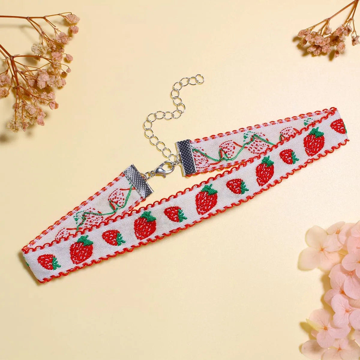 Nova&Aria Chokers Set For Women Heart Pearl Choker Necklaces Flower Pendant Velvet Cute Pink Blue White Black Choker Necklace Classic Tattoo Colorful Lace Chokers