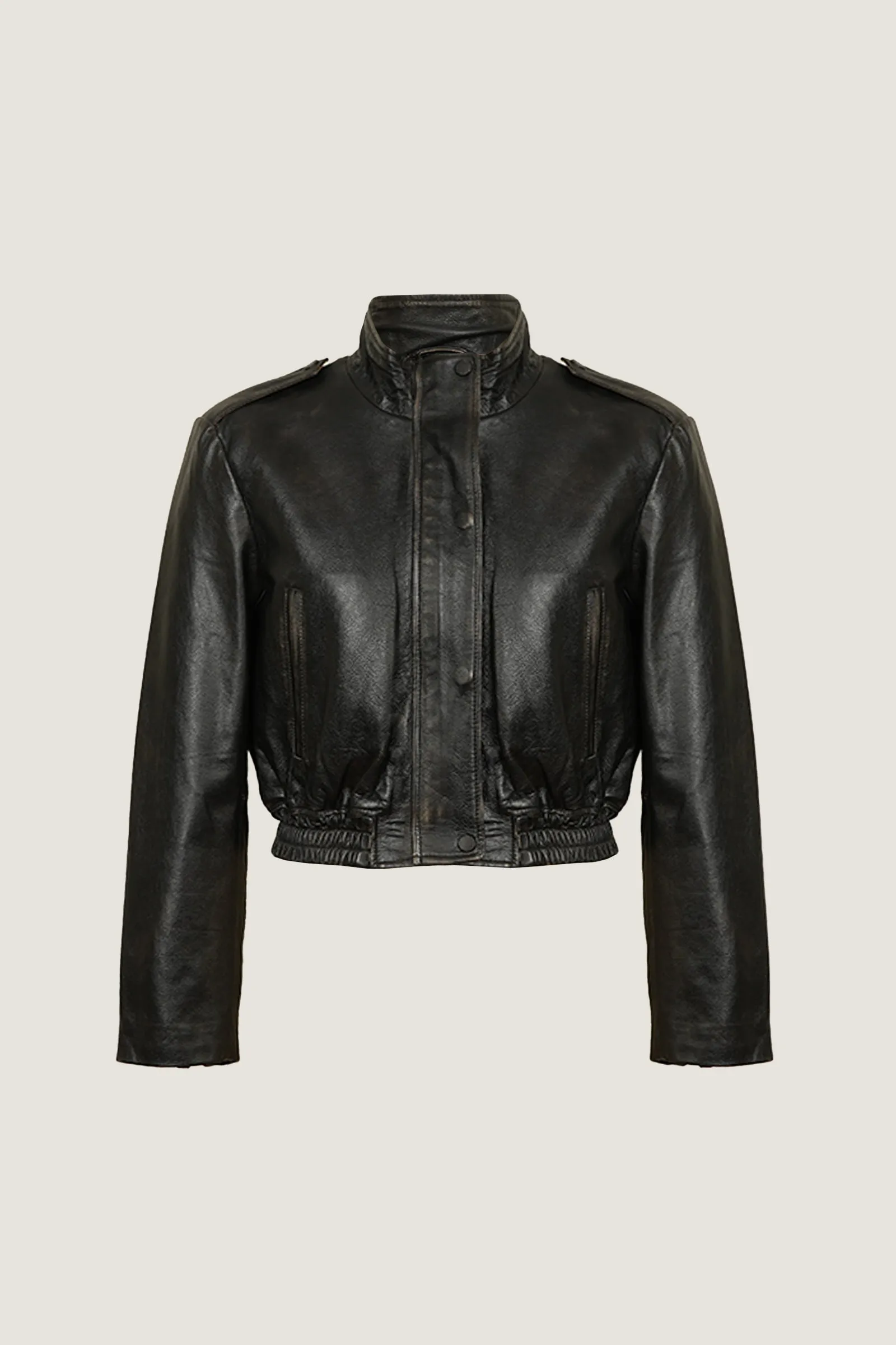 Novado - Women's Chic Fashion Leather Jacket - Rub Off - 1 Piece
