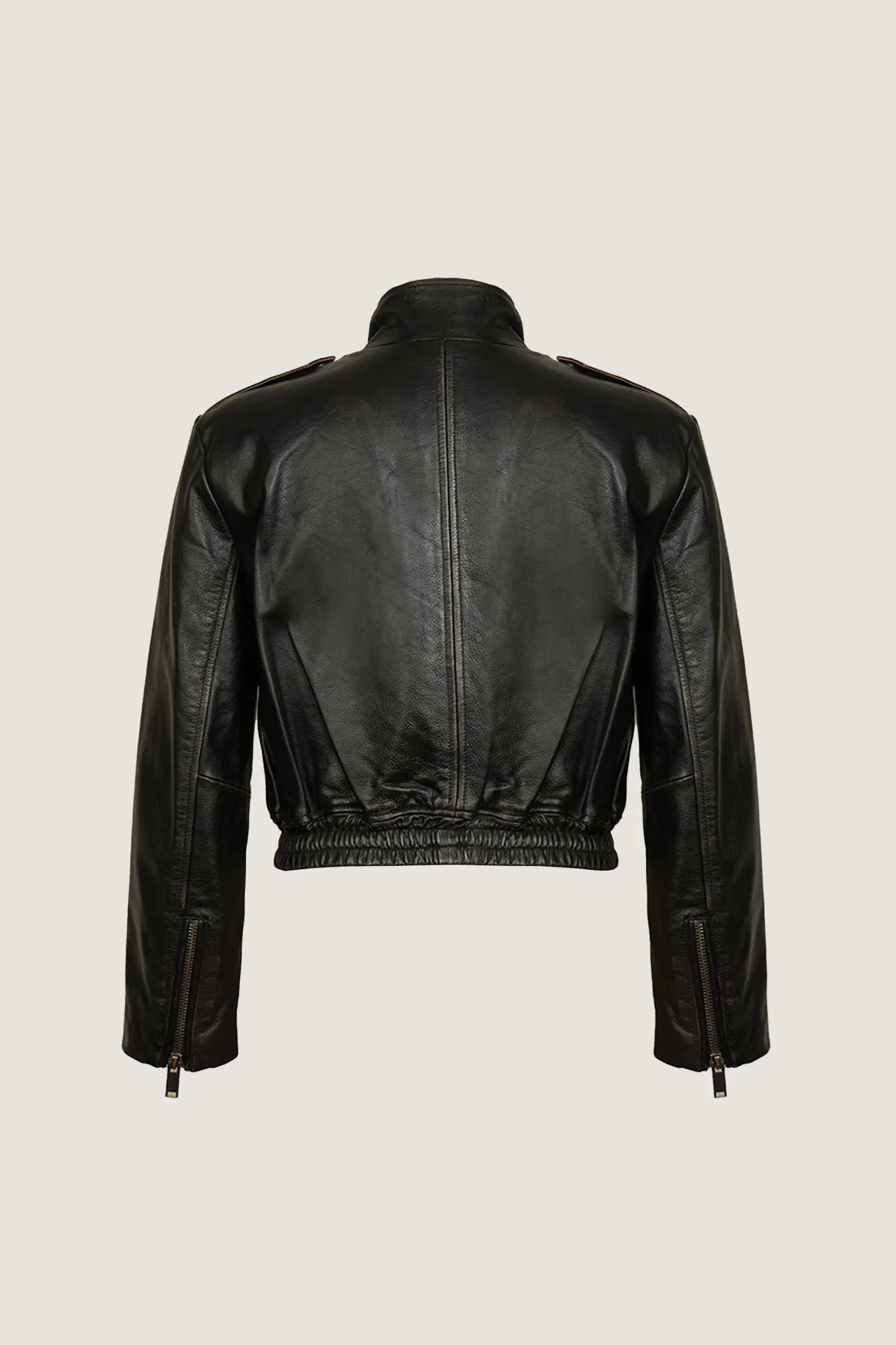 Novado - Women's Chic Fashion Leather Jacket - Rub Off - 1 Piece