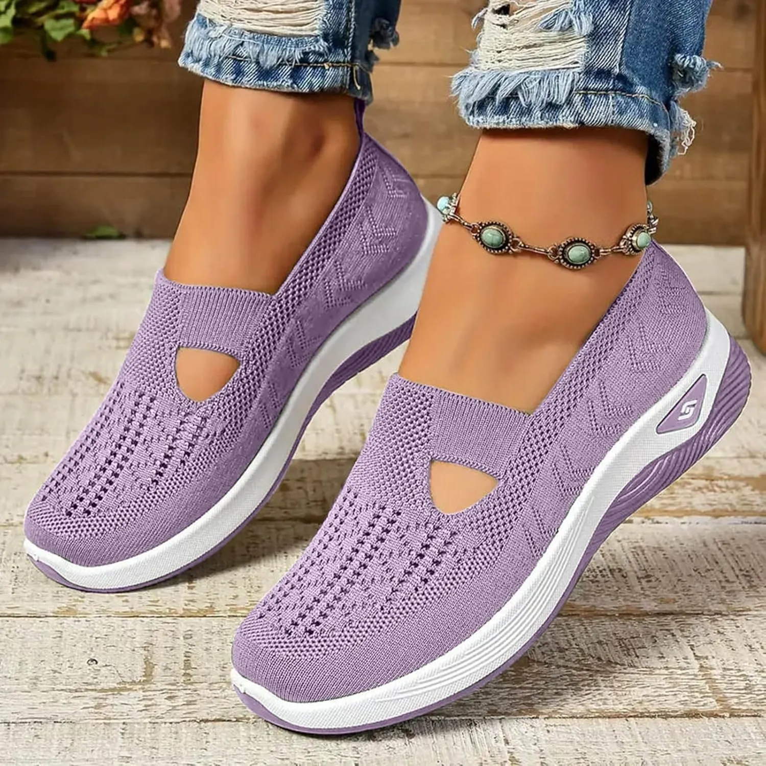 Orthopedic Shoes for Women Arch Support, Women Wide Width Breathable Walking Comfortable Slip on Sneakers, Non Slip Food Service Lightweight Sneaker, Nurse Shoes Orthopedic Sneakers