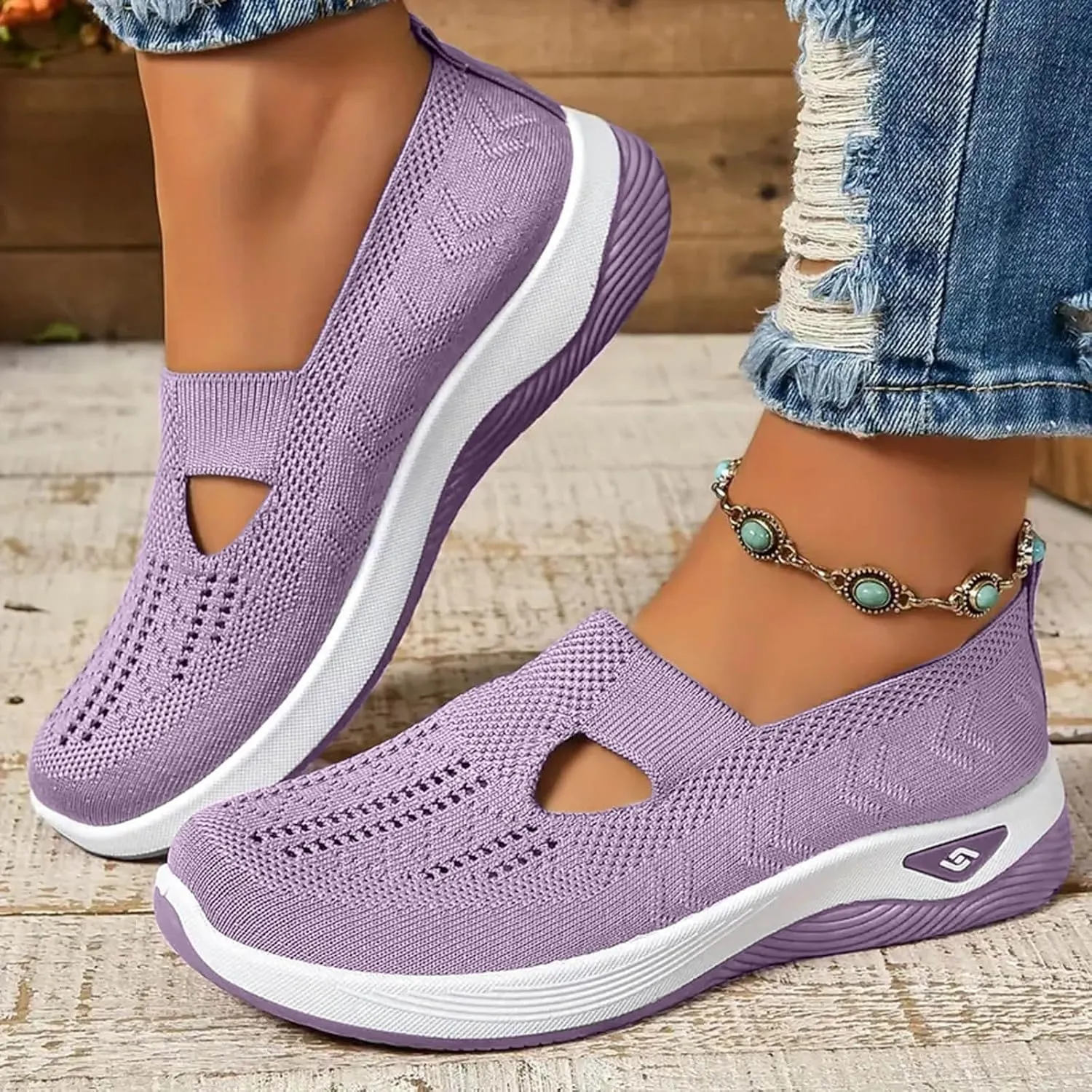 Orthopedic Shoes for Women Arch Support, Women Wide Width Breathable Walking Comfortable Slip on Sneakers, Non Slip Food Service Lightweight Sneaker, Nurse Shoes Orthopedic Sneakers