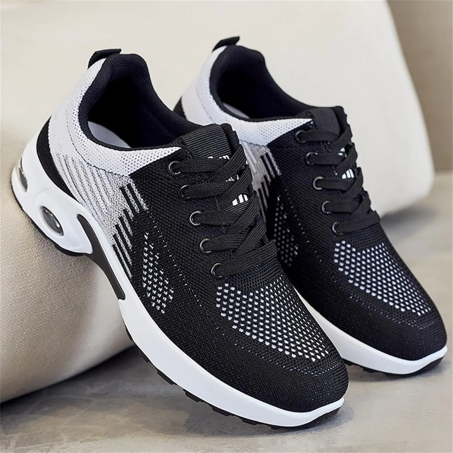 Orthopedic Shoes for Women Slip On Air Cushion Lightweight Sports Shoes Mesh Breathable Comfort Slip-On Sneakers