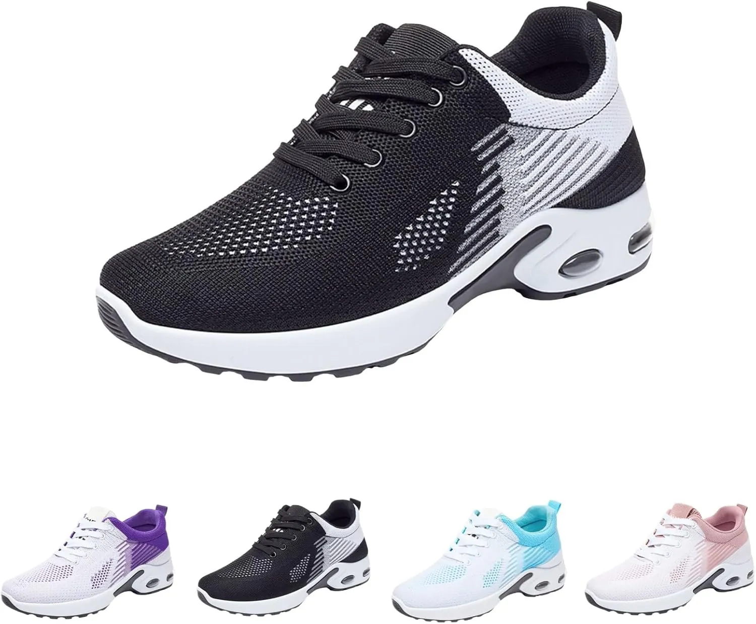 Orthopedic Shoes for Women Slip On Air Cushion Lightweight Sports Shoes Mesh Breathable Comfort Slip-On Sneakers