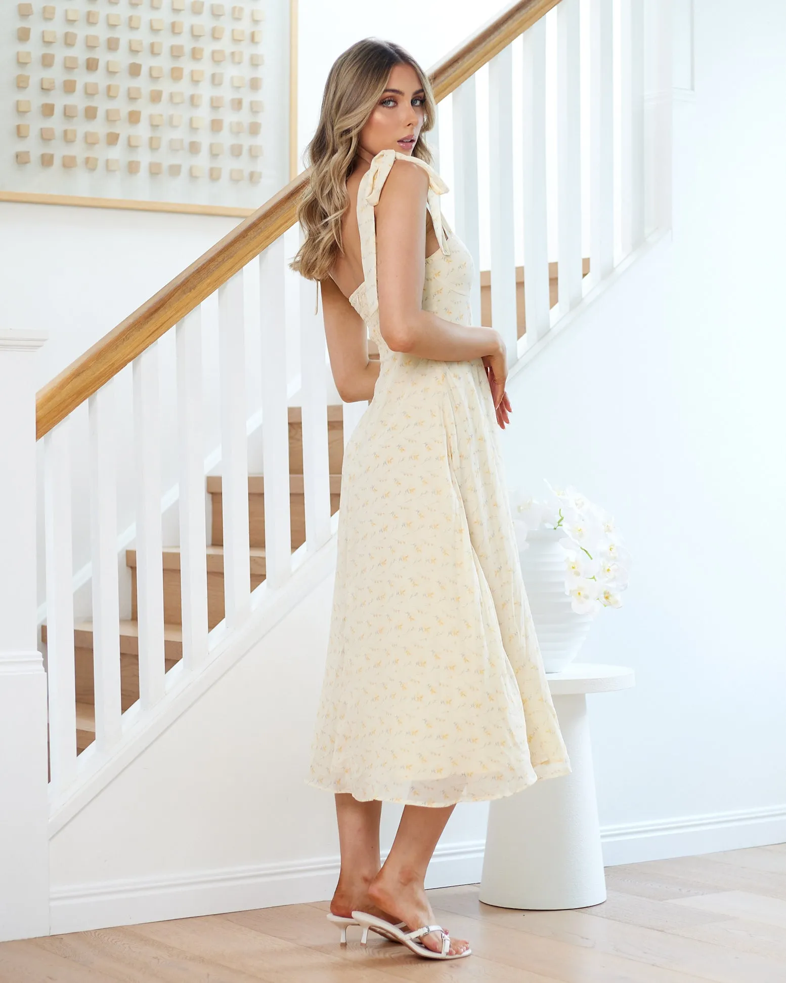 Paige Midi Dress - Yellow