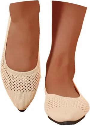 Pointed Toe Flats for Women Wide Women's Flats Ballerina Comfortable Work Shoes Cute Ballerina Slip On Ballet Flat