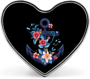 Preppy Nautical Anchor Flowers Heart Pins Lapel Pins Enamel Brooches for Wedding Party Costume Accessory