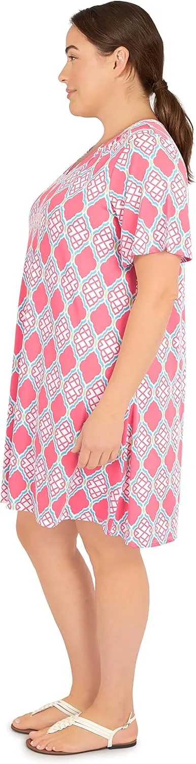 Ruby Rd. Womens Womens Plus-Size Floral Print Dress