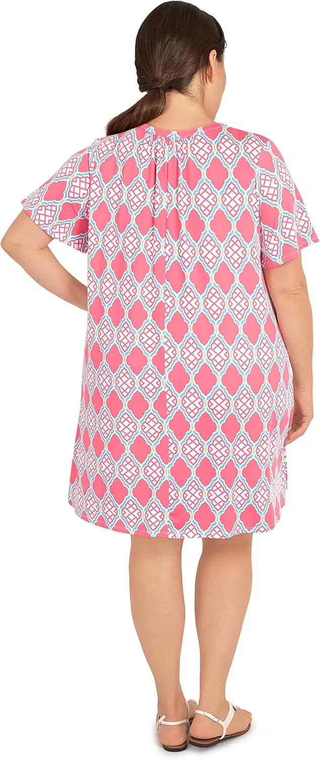 Ruby Rd. Womens Womens Plus-Size Floral Print Dress