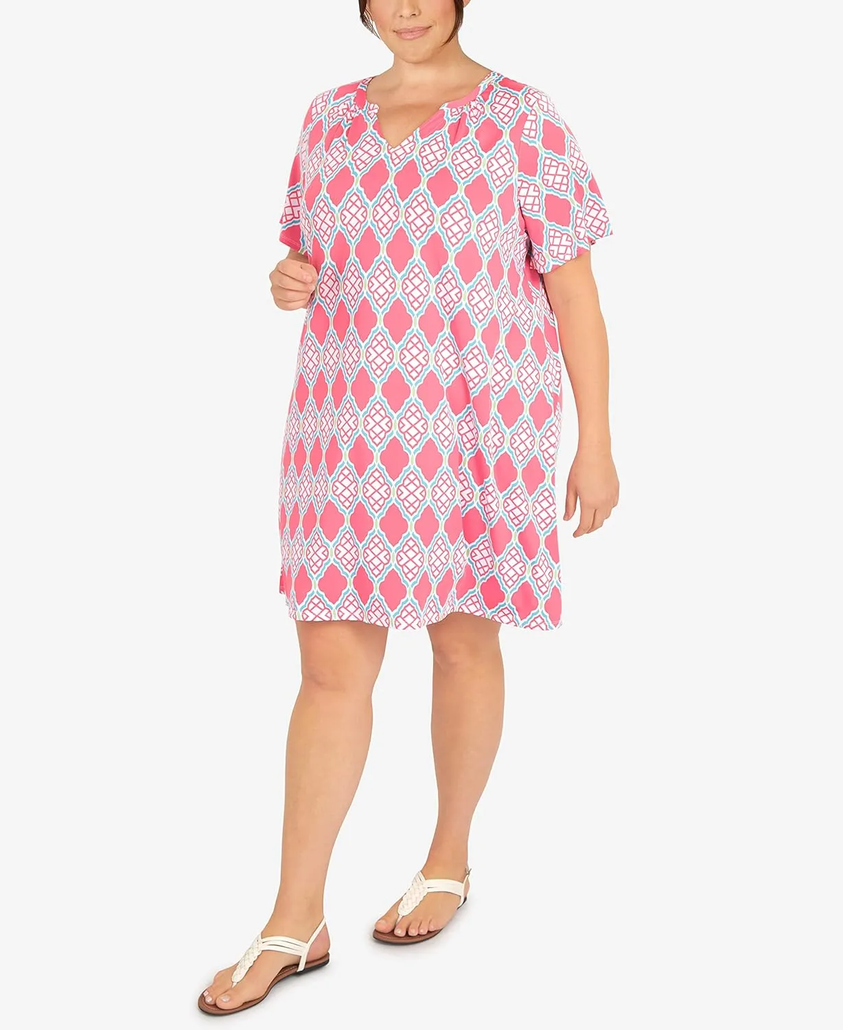 Ruby Rd. Womens Womens Plus-Size Floral Print Dress