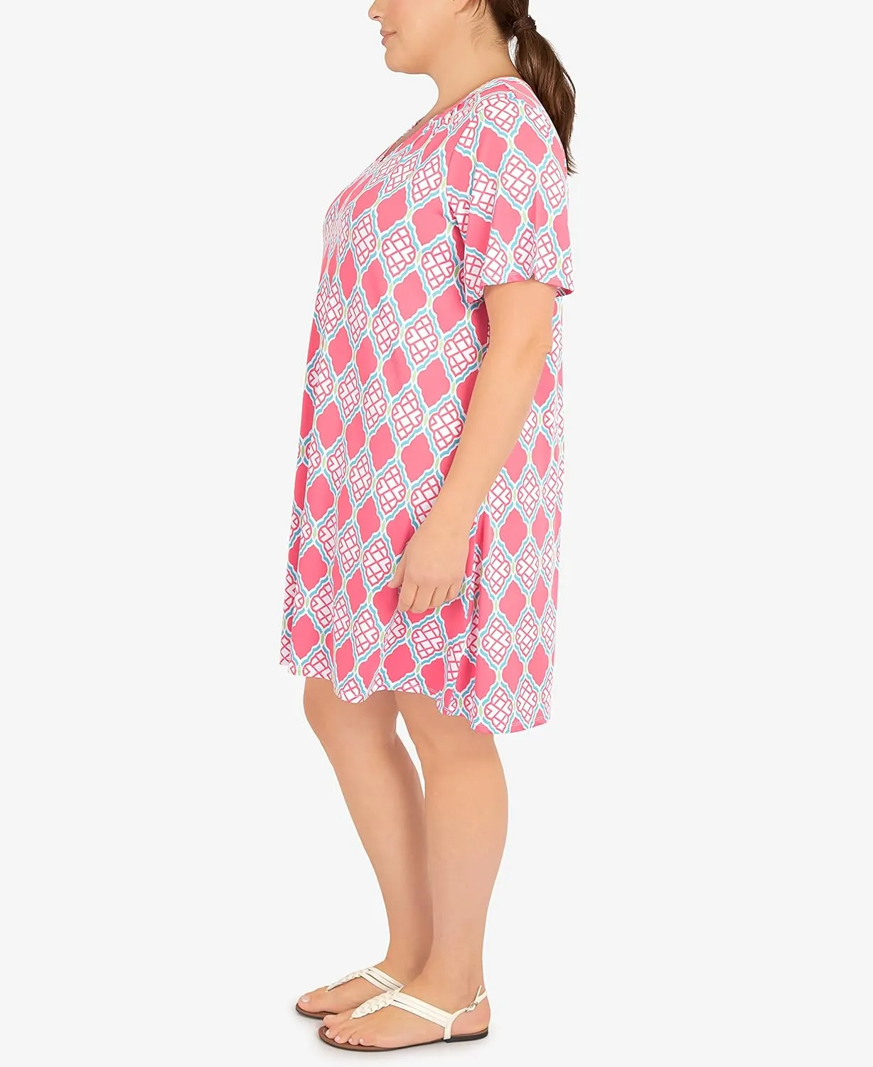 Ruby Rd. Womens Womens Plus-Size Floral Print Dress
