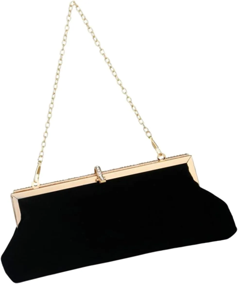 SAFIGLE Elegant Velvet Bag for Women Lady Handbag for Weddings Parties Soirees Small Delicate Handbag Secure Design