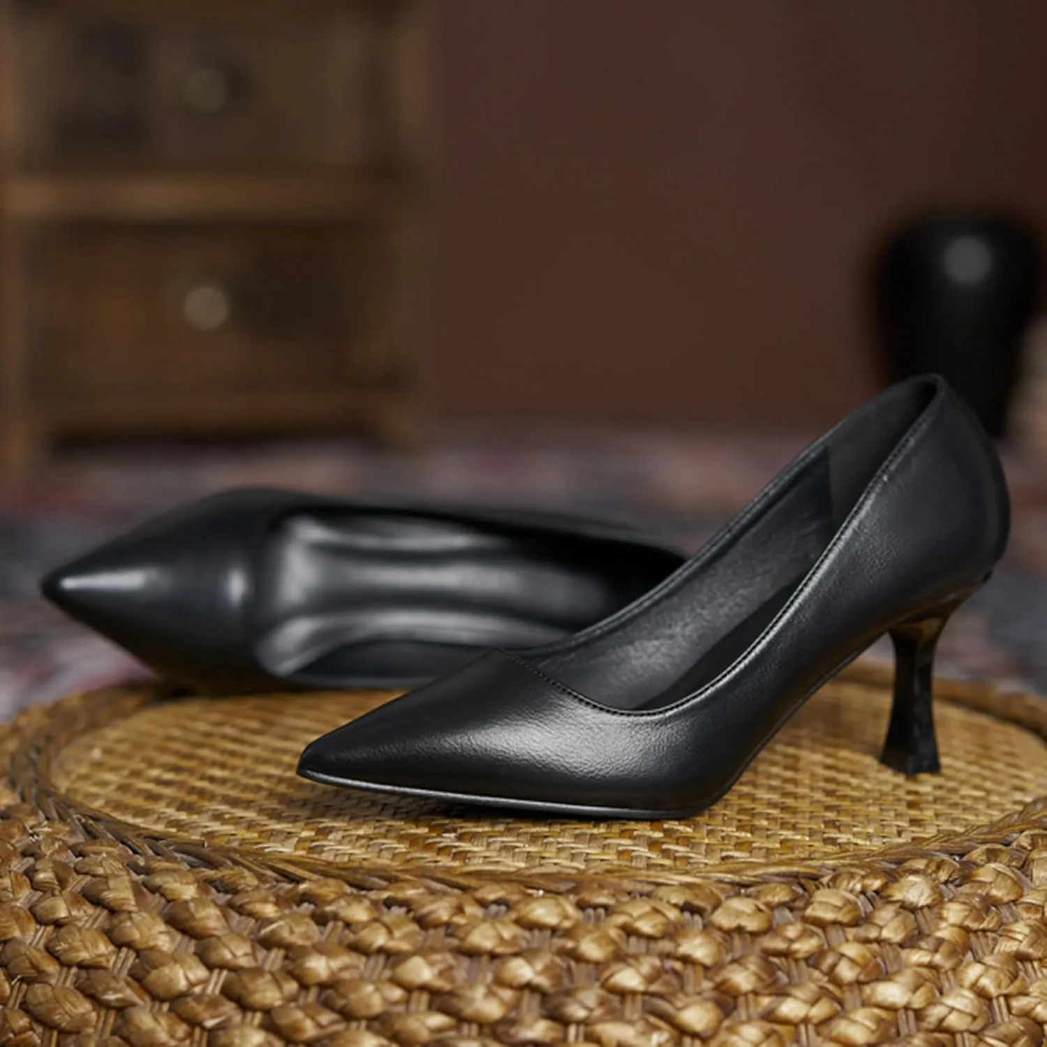 SAILING LU Pumps Shoes for Women Low Heels Wedding Dressy Sexy Kitten Heels Closed Pointed Toe Pumps Shoes